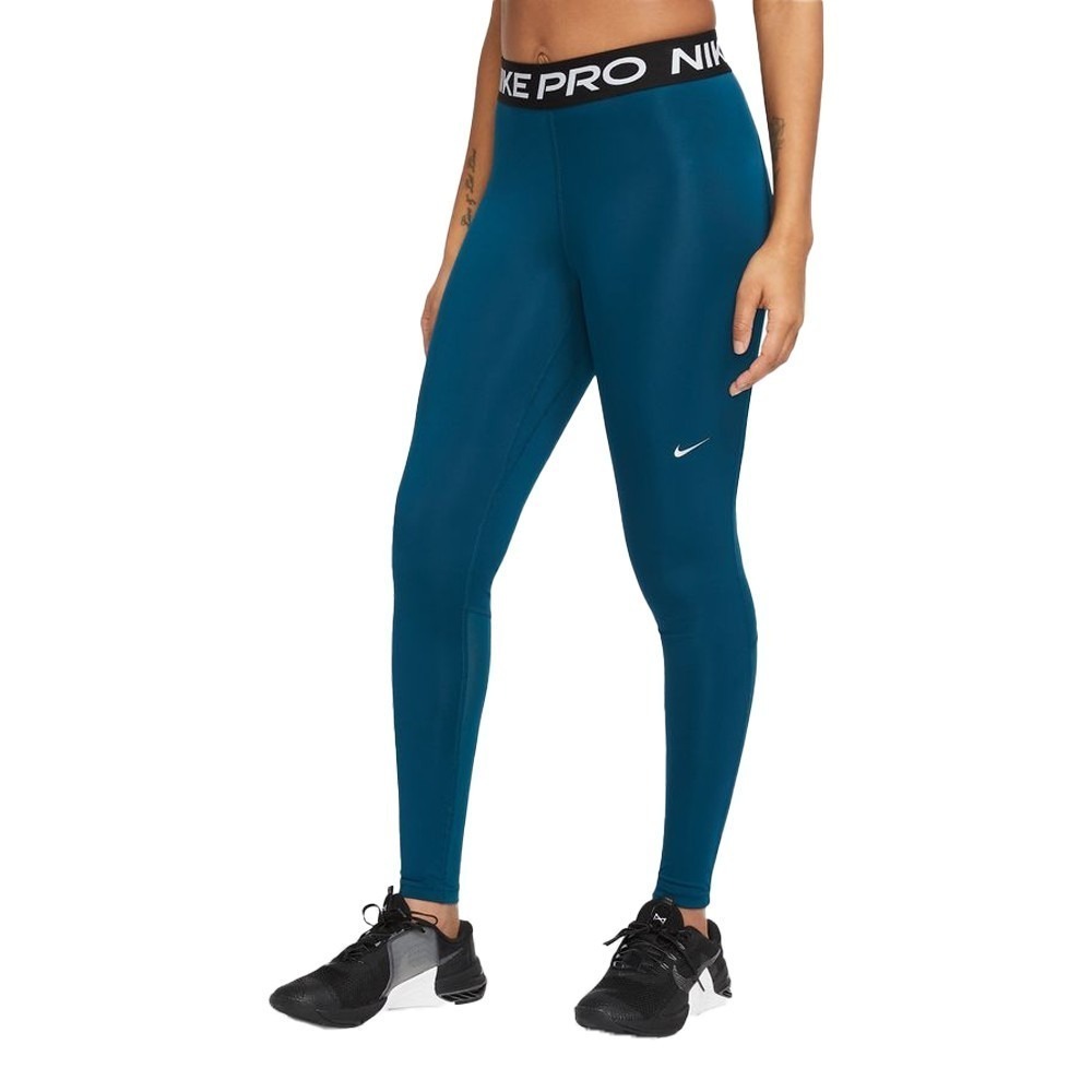 Nike Pro Leggings Womens XS Valerian Blue Mid Rise Compression Gym Yoga NWT $50